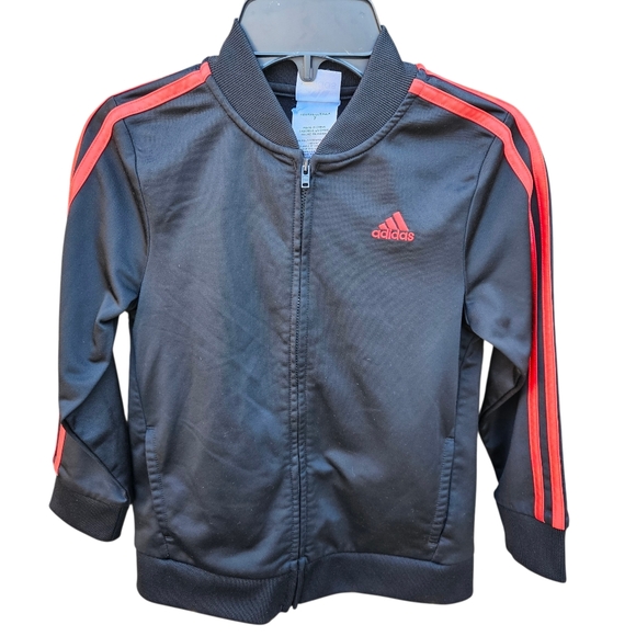 Adidas Black Jacket with Red Stripes Kids - Picture 2 of 15